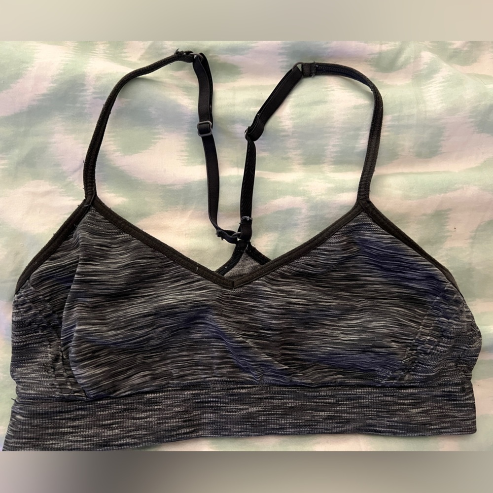 Victorias Secret PINK Unlined Racerback Lounge Yoga Bralette Bra Small Dark Gray